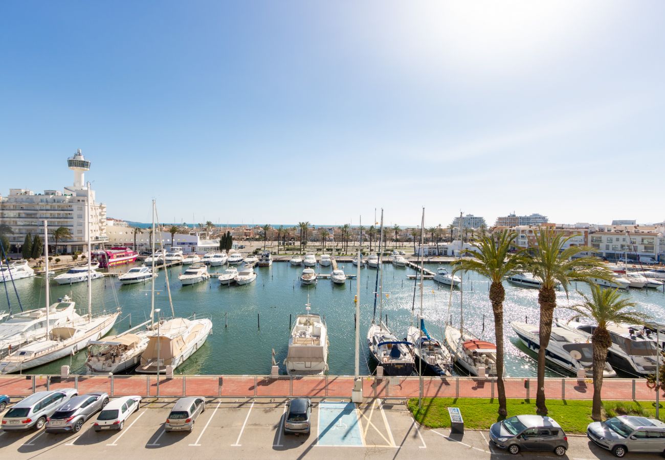 Ferienwohnung in Empuriabrava - 0157-PORT GREC Appartment mit Kanal und Meerblick