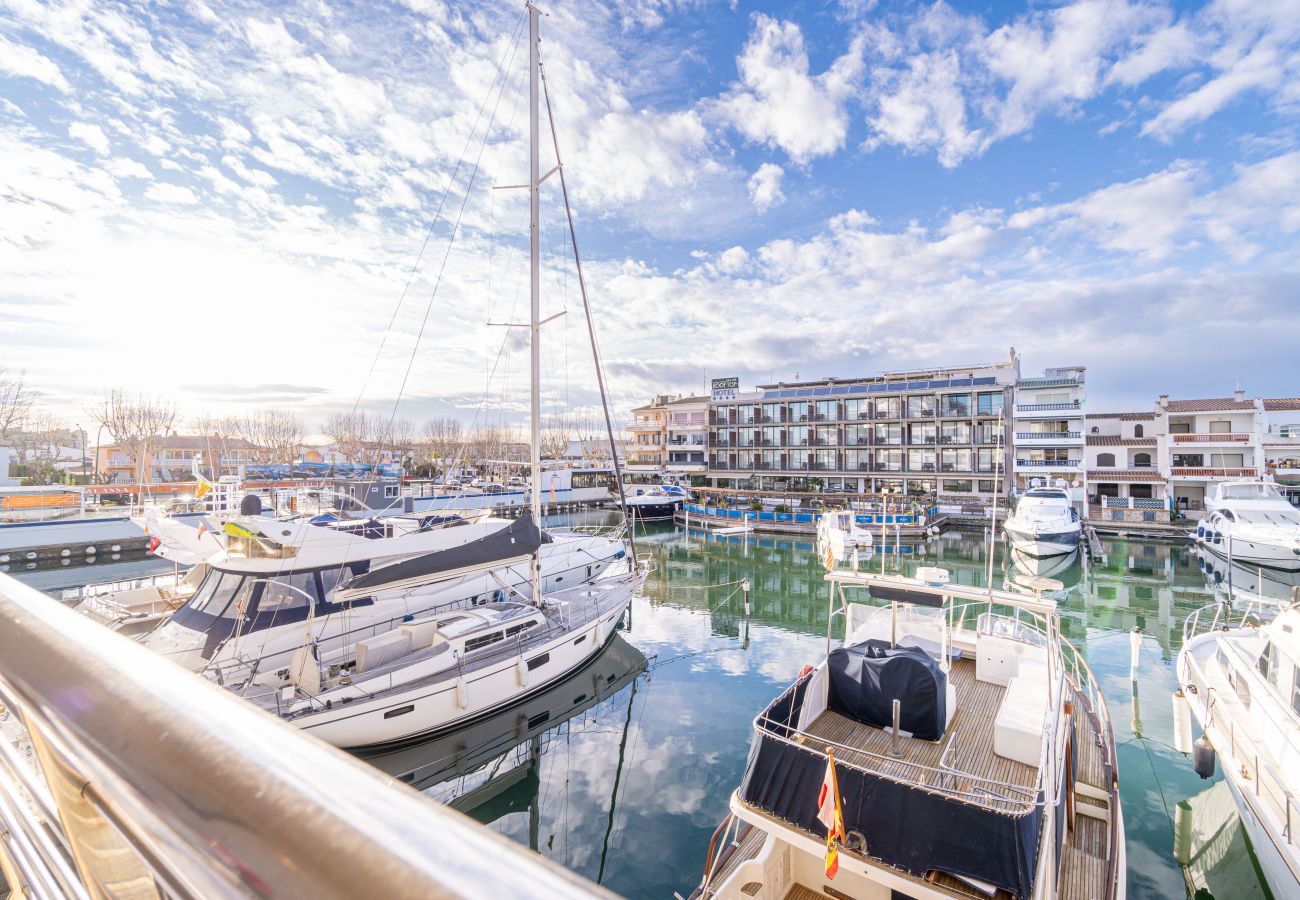 Ferienwohnung in Empuriabrava - 0163-PORT SALINS Appartement mit Kanalblick