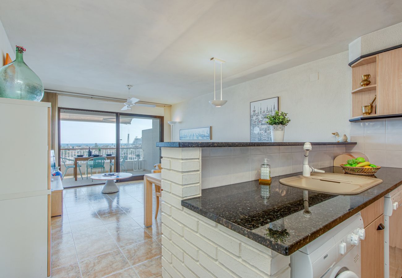 Ferienwohnung in Empuriabrava - 0162-PORT GREC Appartement mit Meer und Kanalblick