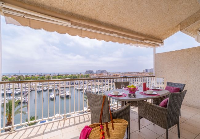 Ferienwohnung in Empuriabrava - 0160-PORT GREC Appartement mit WLAN,  Smart TV, Kanal und Meerblick Ferienwohnung in Empuriabrava - 0160-PORT GREC Appartement mit WLAN,  Smart TV, Kanal und Meerblick