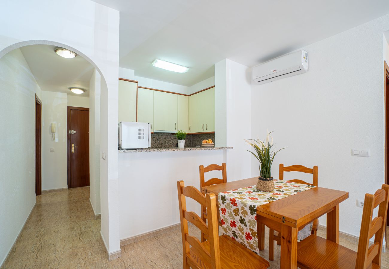 Ferienwohnung in Empuriabrava - 0089-MIRABLAU Ferienwohnung mit seitlichem Blick auf den Strand