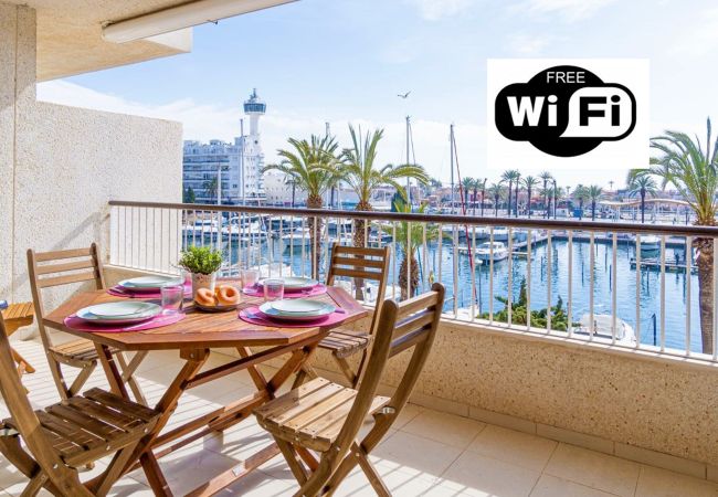  à Empuriabrava - 0180-PORT GREC Appartement avec vue sur le canal